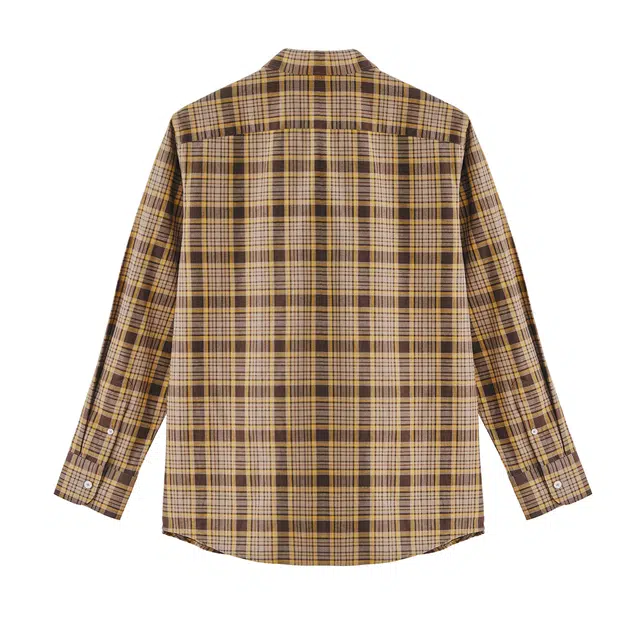 丹宁哲学 长绒棉磨毛面料秋冬季格子长袖轻奢风衬衫 男款