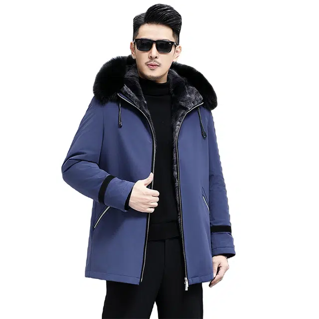 比利斯山羊 连帽水貂时尚休闲派克服外套 男女同款