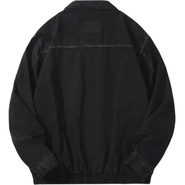 希越 美式痞帅高级感扎染翻领纯棉牛仔上衣春秋季水洗做旧工装外套夹克 男款