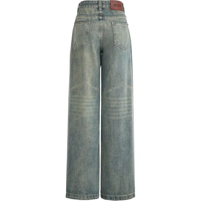 玫丝朵 低腰宽松阔腿牛仔裤 女款 泥黄色