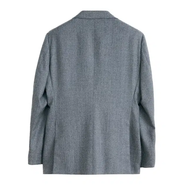 丹宁哲学 高端意大利精纺羊毛纯色长袖标准便服单西西装 男款