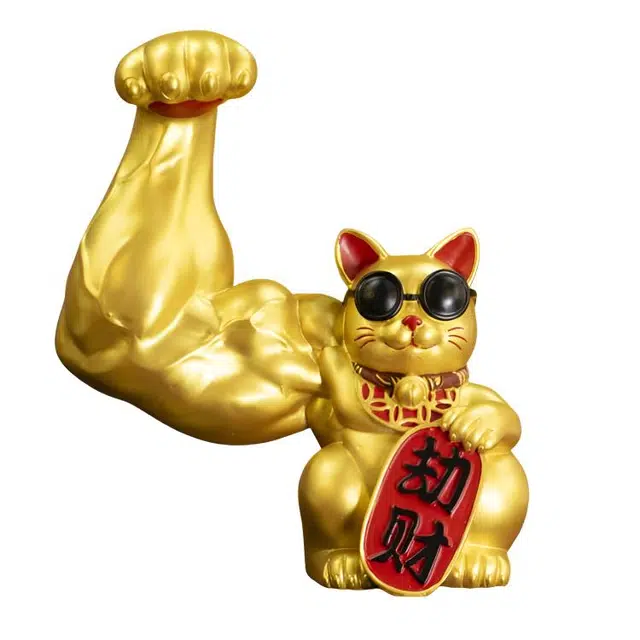 馨枕居 麒麟臂巨臂招财猫大力神发财猫 其他静态模型