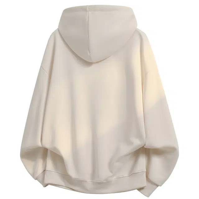 快鱼 美式休闲百搭宽松时尚高级感纯色字母印花简约运动连帽卫衣 男女同款