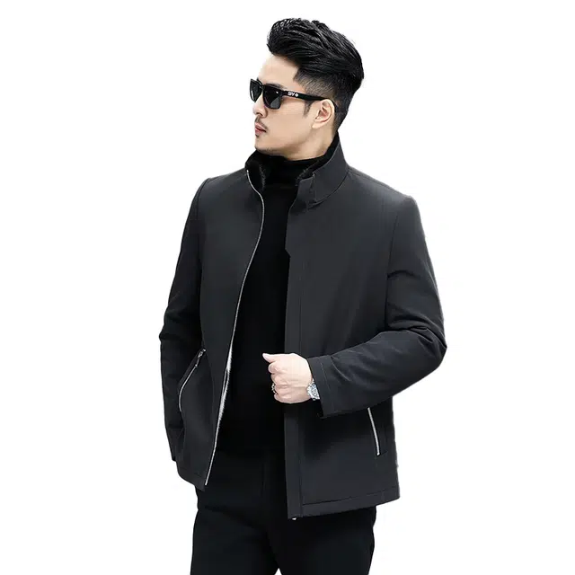 比利斯山羊 水貂立领保暖派克服外套 男女同款