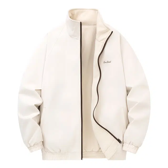 贵人鸟 生活系列 潮流两面穿立领工装保暖摇粒绒防风百搭字母印花宽松休闲夹克外套 男女同款