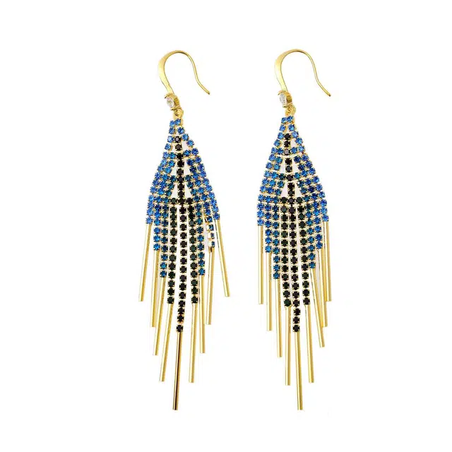 澜耀 气质长款流苏 个性轻奢时尚百搭欧美大气耳饰 合金 耳环 女款