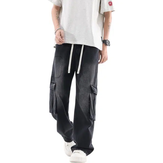 金盾 阔腿宽松工装休闲裤 男款