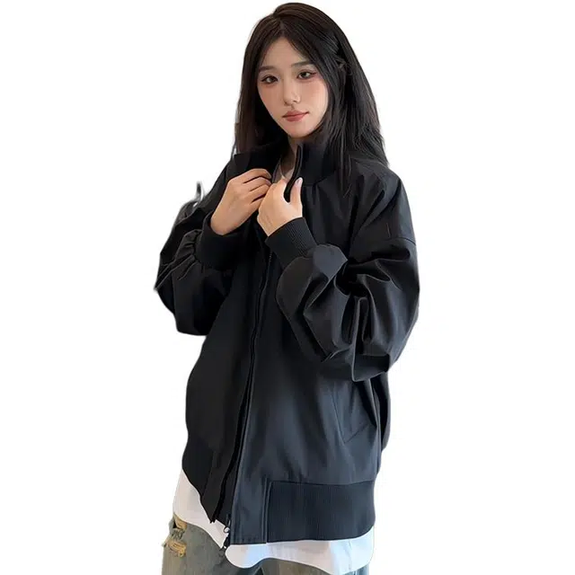 单爵 飞行员外套男秋季痞帅高级感立领美式夹克 男女同款