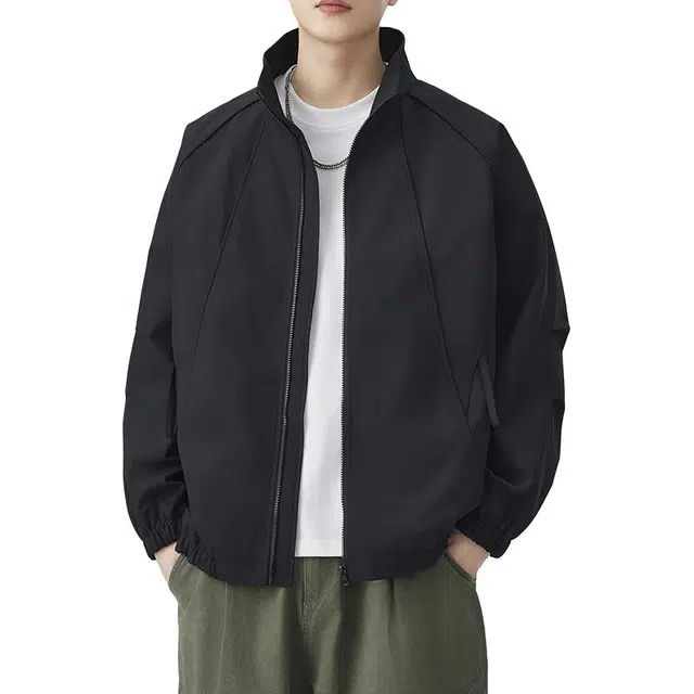 金盾 休闲潮流立领纯色夹克外套 男款