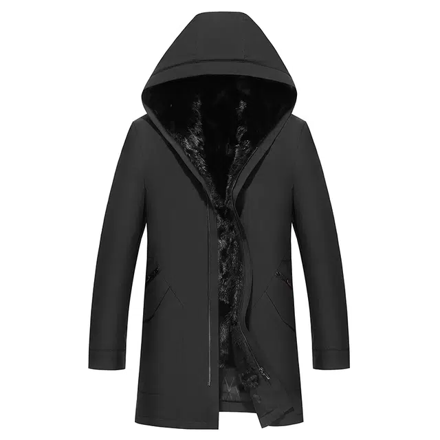 比利斯山羊 时尚休闲大气翻领水貂内胆派克服外套 男女同款