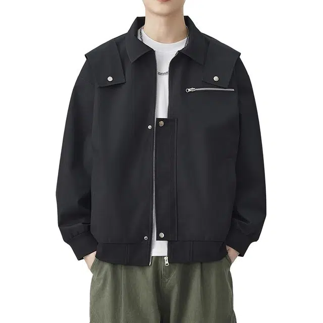 金盾 翻领休闲潮流夹克外套 男款