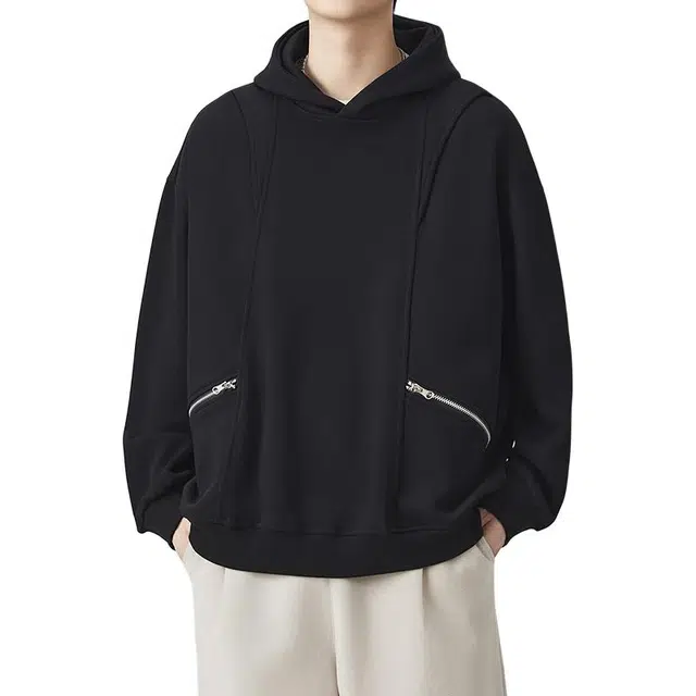 金盾 潮牌宽松长袖连帽卫衣 男款
