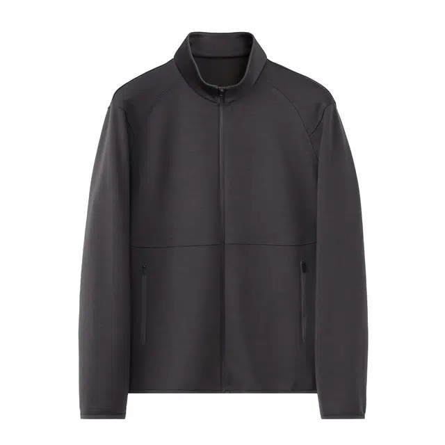 丹宁哲学 羊毛复合防风加厚秋季纯色常规标准商务风夹克外套 男款