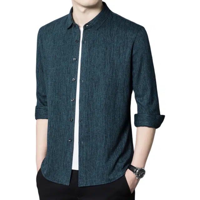 太子龍 长袖春秋季中年商务休闲衬衫 男款