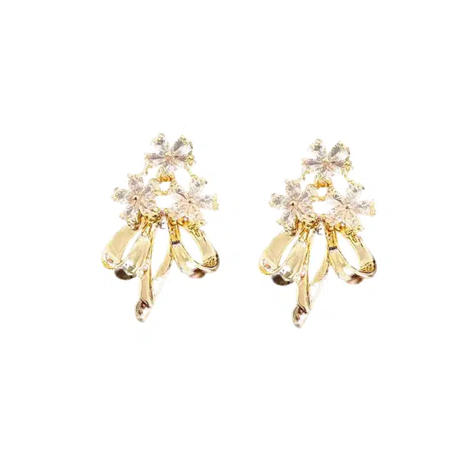 澜耀 气质花朵流苏 小众轻奢精致个性时尚耳饰 合金 耳环 女款