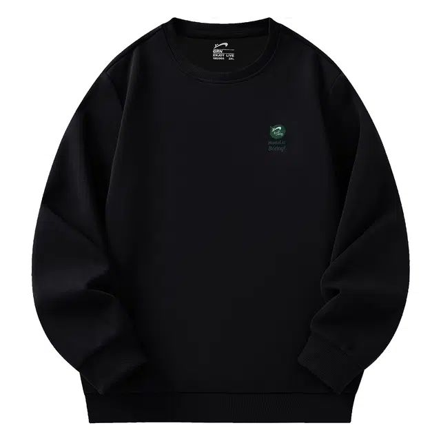 贵人鸟 生活系列 百搭潮流个性卡通印花舒适棉质透气针织圆领套头长袖卫衣 男女同款