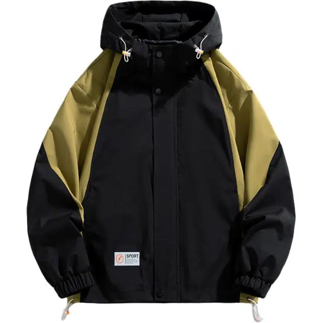 金盾 潮牌时尚港风拼接宽松夹克外套 男款