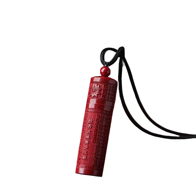 茂琼 空心瓶吊坠波罗密多心经楞严咒嘎乌盒祥云#好运 朱砂 项链 男女同款情侣款