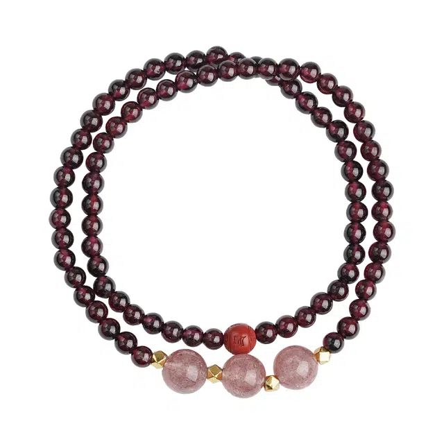 【布达拉宫文创】 布达拉宫 转运珠桃花水晶红色#好运天然 草莓晶 手串 男女同款情侣款