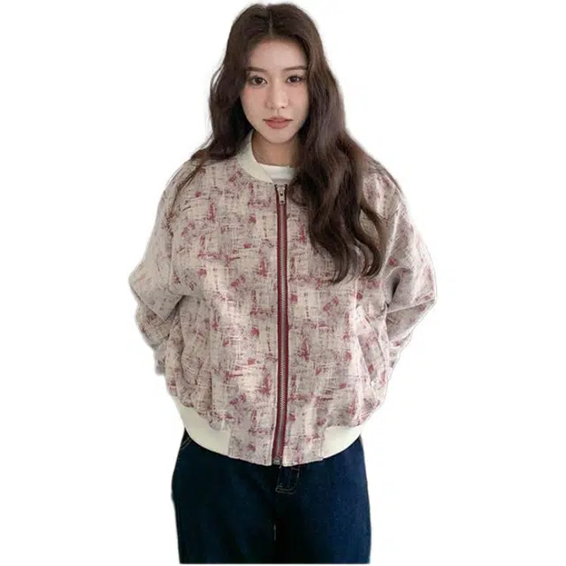 邓大喵 韩版时尚印花夹克外套女秋季爆款超火小个子宽松棒球服 女款