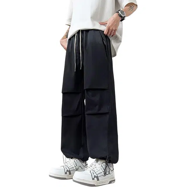 金盾 渐变色春夏外穿潮牌户外抽绳运动宽松休闲裤 男款