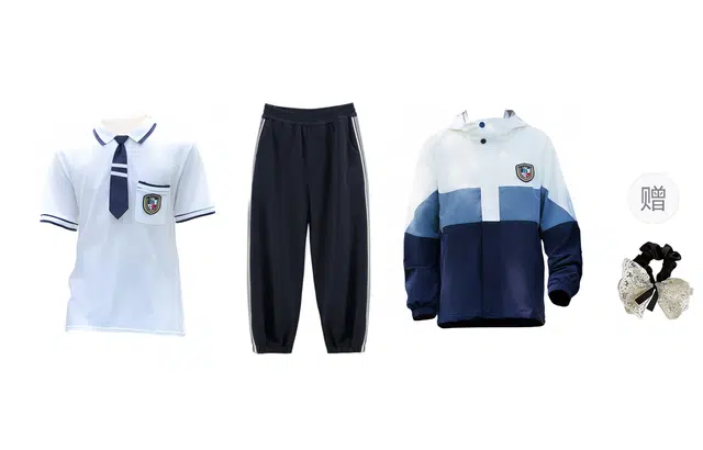 涂诗菲 学院风撞色通勤青春气质休闲长袖外套学生班服运动会情侣套装