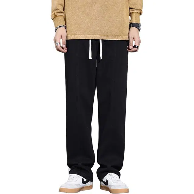 金盾 垂感美式宽松直筒休闲裤 男款