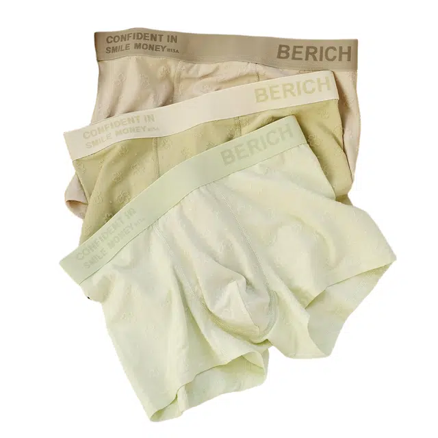 潞优野 高级感三条装莫代尔棉亲肤舒适日系裤头纯色透气短裤平角内裤 男款