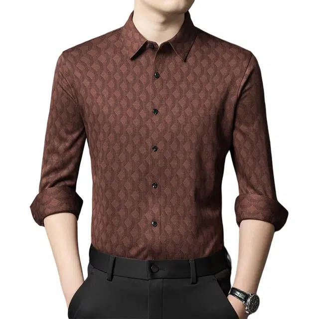 太子龍 长袖翻领高端中年商务休闲百搭衬衣衬衫 男款