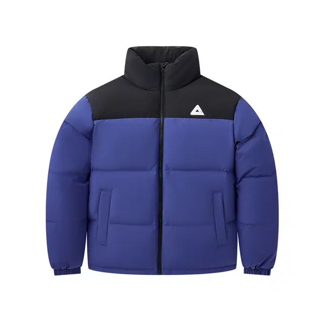 匹克 驭雪短羽升级版 三防科技经典纯色简约户外通勤校园冬季防污立领加厚保暖石墨烯驭热休闲微宽松中厚羽绒服 男女同款 奥海蓝