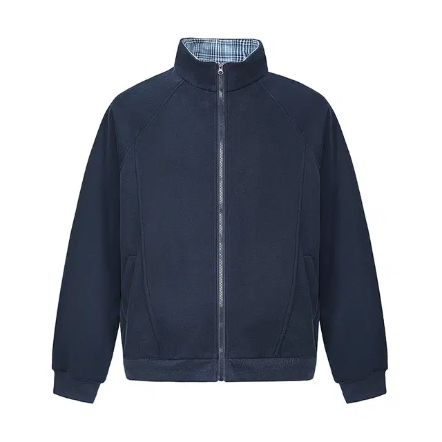 欧路得 格子内里运动风立领夹克外套男潮牌秋季美式宽松休闲拉链开衫卫衣 男款