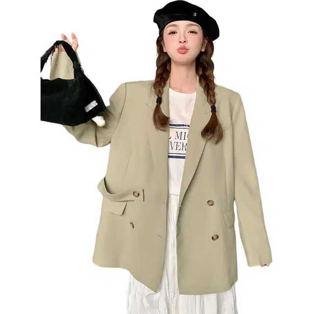 稻草人 老钱风时尚休闲简约高级感西装外套 女款
