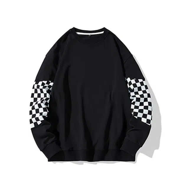 左岸 秋季薄款男士垂感宽松休闲舒适百搭纯色长袖上衣设计圆领穿搭潮流时尚简约小众青少年学院风高街港风潮牌卫衣 男款