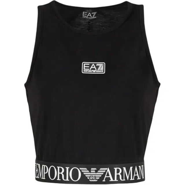 Emporio Armani EA7 Black Crop Tank
