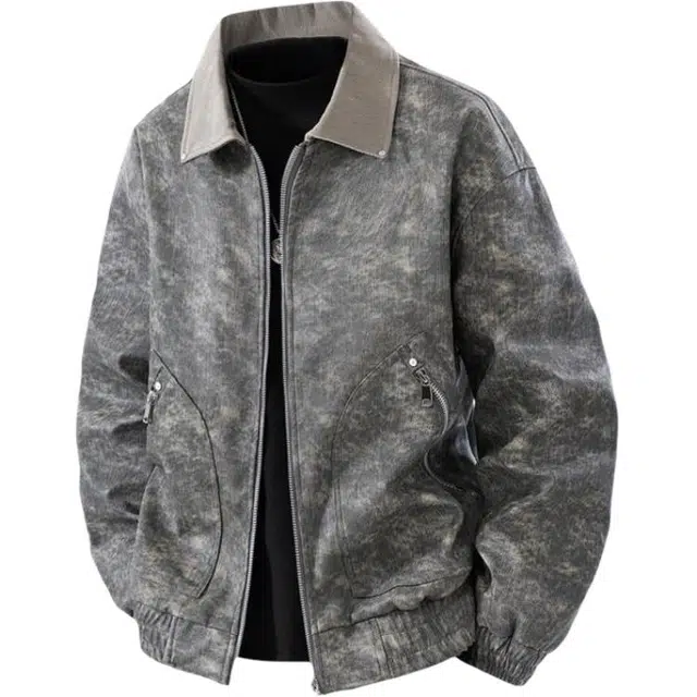 金盾 男秋季宽松日系潮牌翻领休闲夹克外套 男款