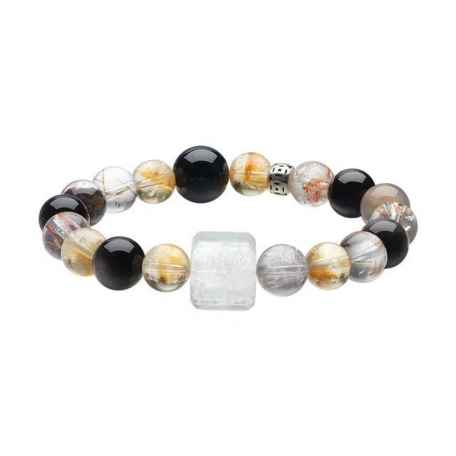 周大生 心想事成 步步高升新中式国风闪耀轻奢精致百搭通勤美饰灵动小众设计高级感 多宝#好运#好运天然 白水晶 手串 女款