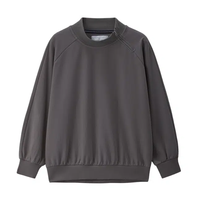 佐丹奴 双面布套头衫立领斜拉链插肩针织套头卫衣 女款