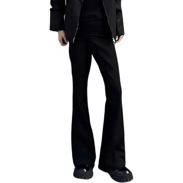 黑马漫画 高个子微喇裤垂坠感高级感裤男生西装裤 男女同款