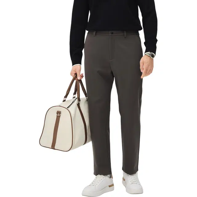 丹宁哲学 抗皱舒适轻量通勤风直筒中腰休闲裤 男款