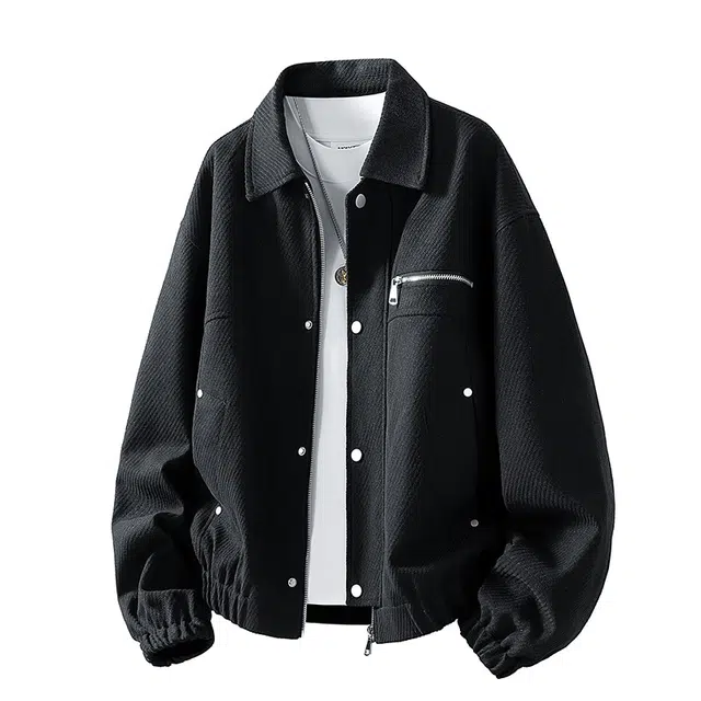 金盾 秋季休闲时尚翻领宽松夹克 男款