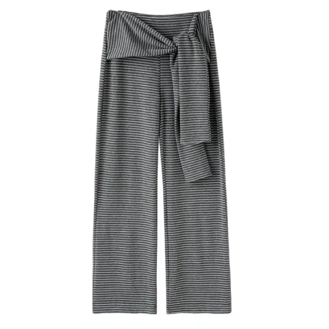 荟萃阁 甜辣妹条纹运动窄版阔腿裤显瘦瑜伽裤休闲裤 女款