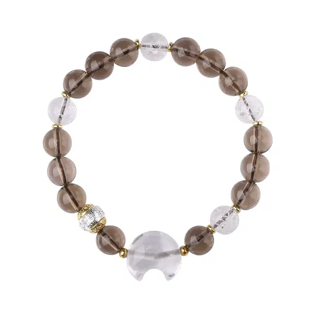 【布达拉宫文创】 布达拉宫 招财纳福净化负能量复古茶色水晶优雅浪漫白气质百搭高级感#好运天然 茶晶 手串 男女同款情侣款