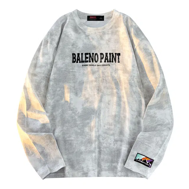 BALENO Vintage Letter Print Long Sleeve T-Shirt