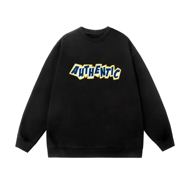 棉基因 早秋学院风少年感高街时尚潮牌简约潮男青少年复古男装减龄感通勤高级感韩系穿搭女士基础款无帽打底衫慵懒风女圆领卫衣 男女同款