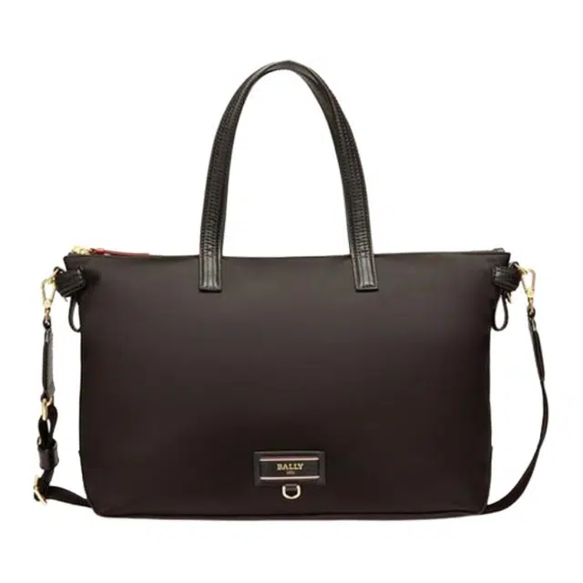 Bally Recycled Nylon Tote Bag Black