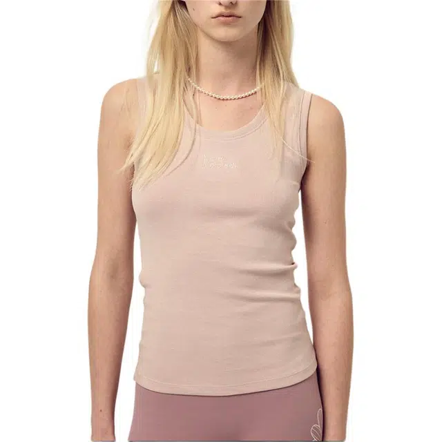 MARDI MERCREDI FW25 SLEEVELESS TOP PIGMENT WASHING_INDIAN PINK CREAM