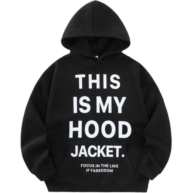 颂希尔 潮牌时尚字母印花设计连帽个性小众痞帅高街宽松卫衣 男女同款