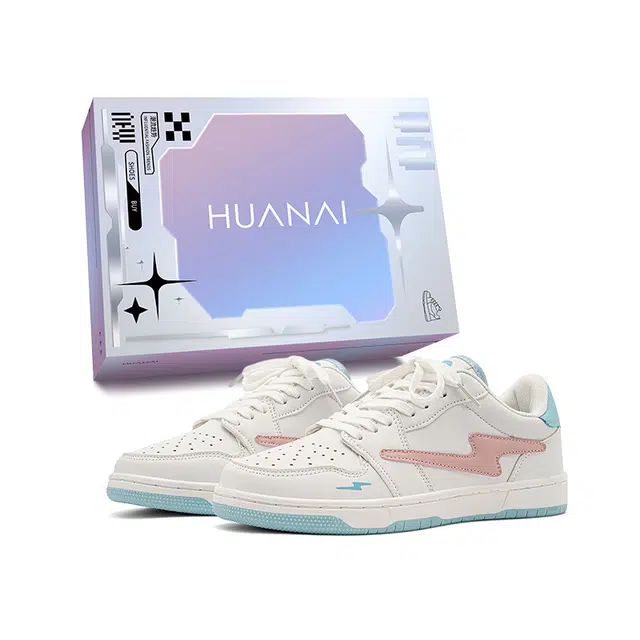 华耐 闪电系列经典简约小众设计 学生党校园风高颜值情侣鞋 日常运动休闲清新百搭 轻盈舒适透气不磨脚  板鞋 男女同款