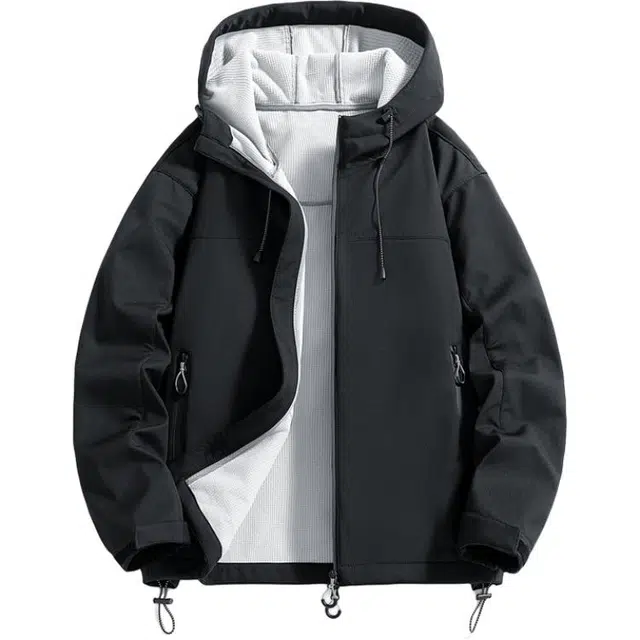 袋鼠  全天候系列 户外运动通勤简约连帽纯色长袖  防水防紫外线耐磨速干超轻吸湿排汗防雨冲锋衣 女款