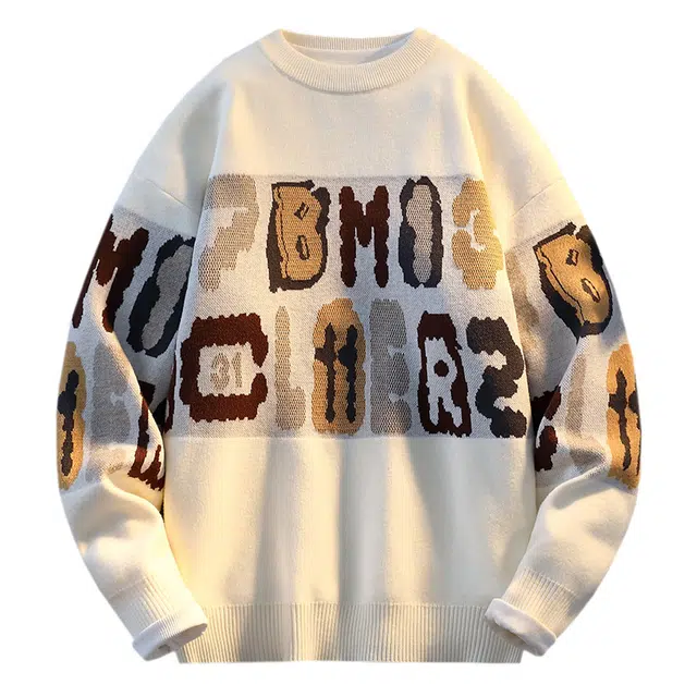 百胜狐 线衣宽松潮牌潮流青少年保暖上衣服针织衫 男款